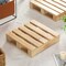 Vintiquewise Rustic Wooden Pallet Display Stand Natural Wood Riser for Home Decor Table Centerpiece Candle or Dessert Holders Plant Pot DIY Craft Party Accents and Event Presentation